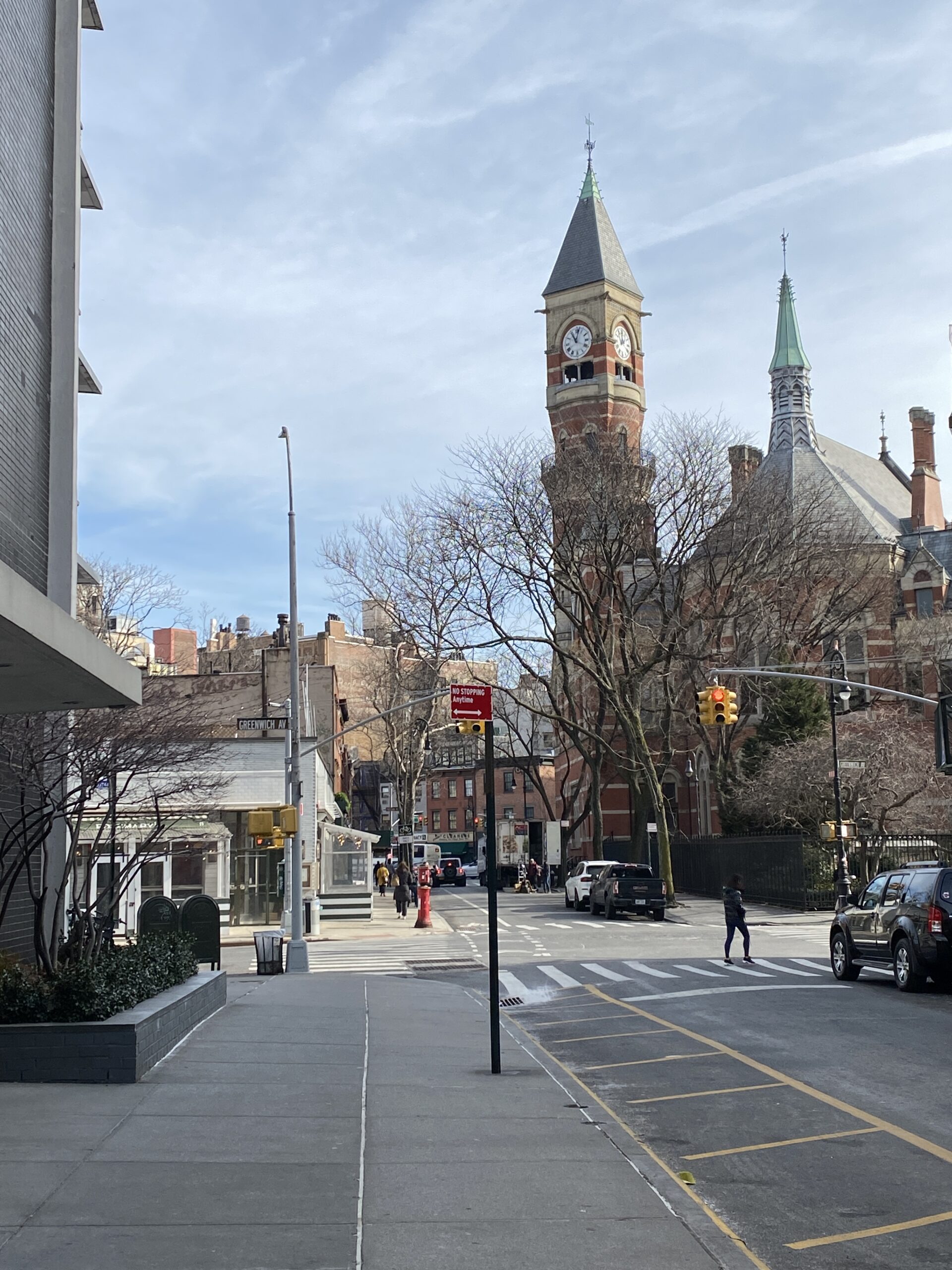 New York Street, With A Jefferson Market Library